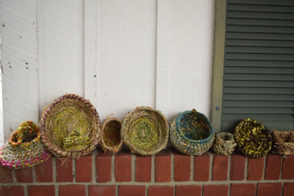 all the baskets in a row