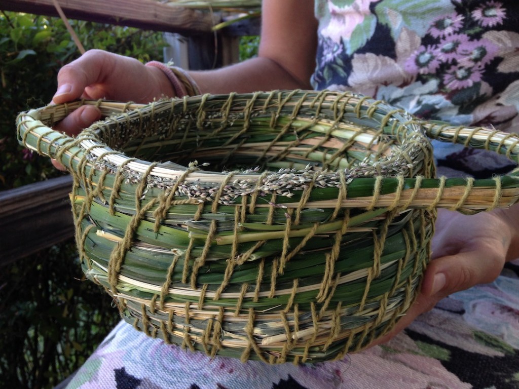 beautiful cattail basket