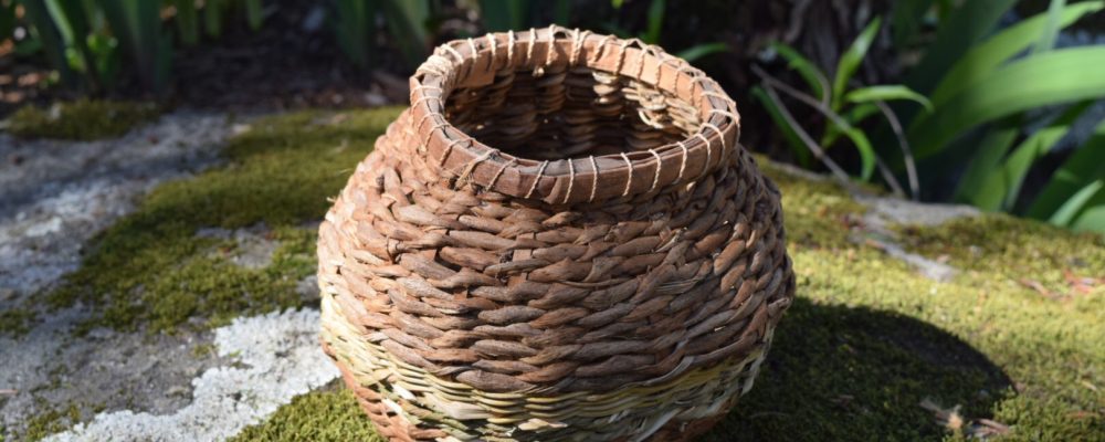 Kudzu, Honeysuckle, And Cattail With Basswood Cordage Lashing