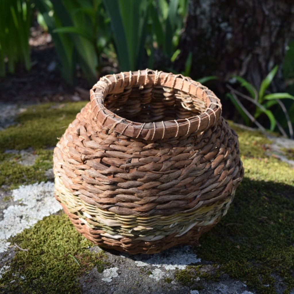 Kudzu, Honeysuckle, And Cattail With Basswood Cordage Lashing