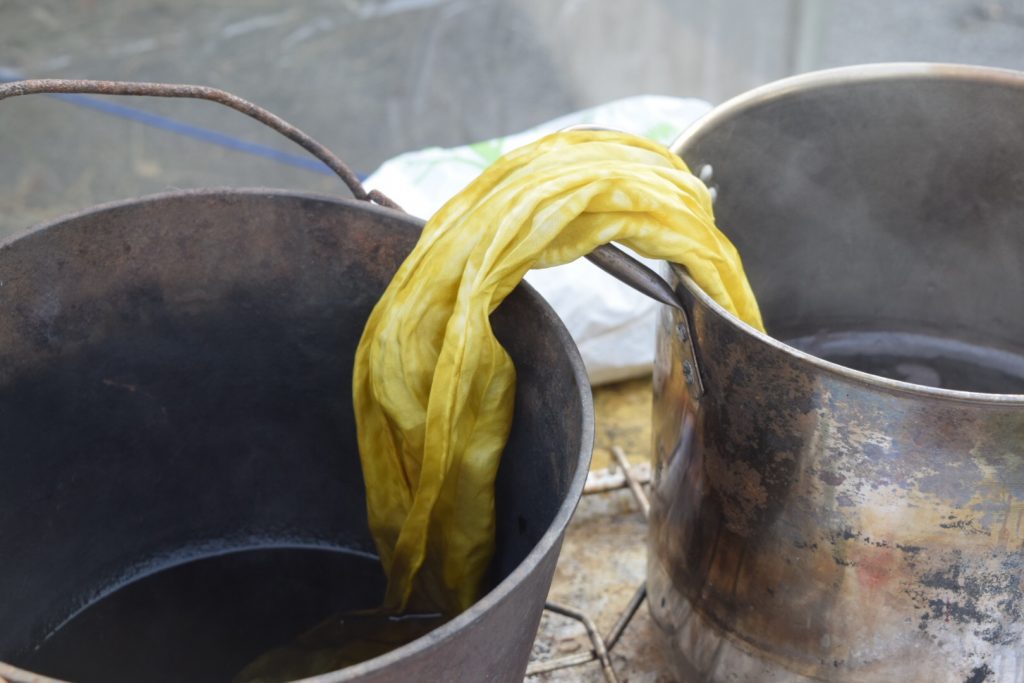 Marigold silk scarf Iron Madefire