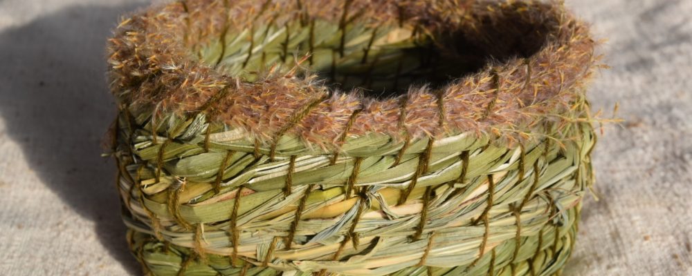 Wild Grass And Cattail Basket