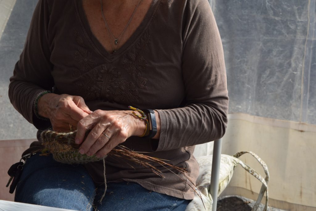 making a coiled basket
