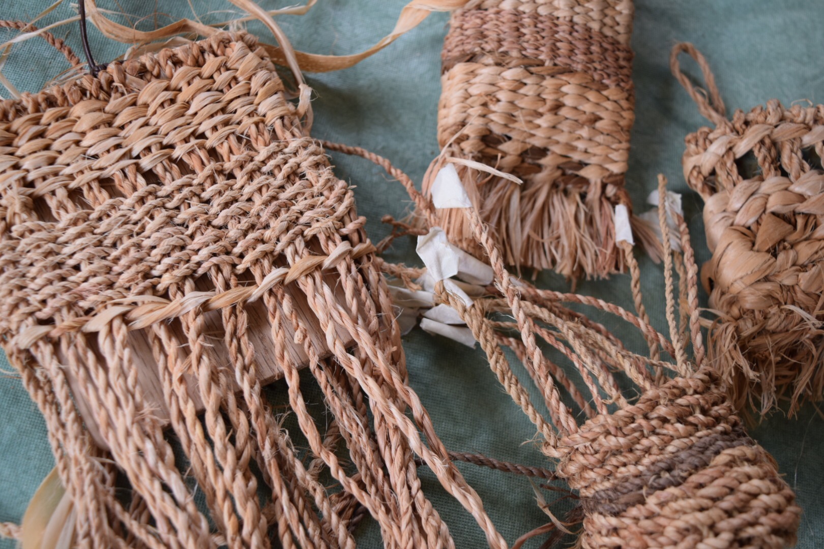 twined basswood fiber bags