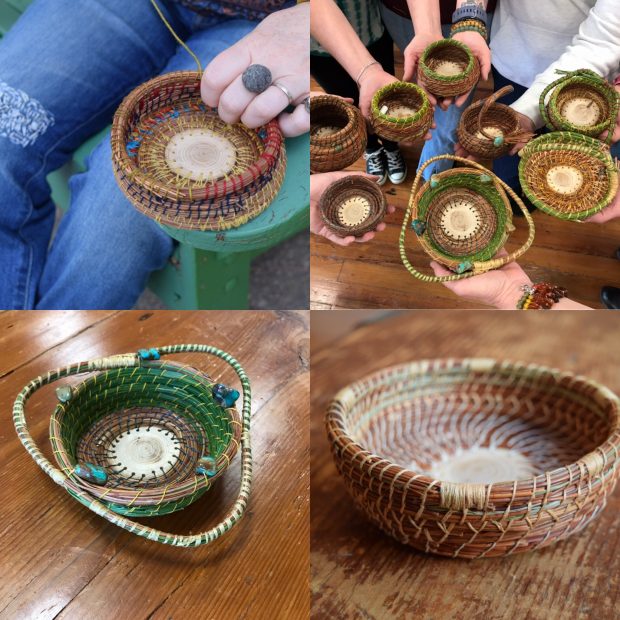 pine needle basket photo