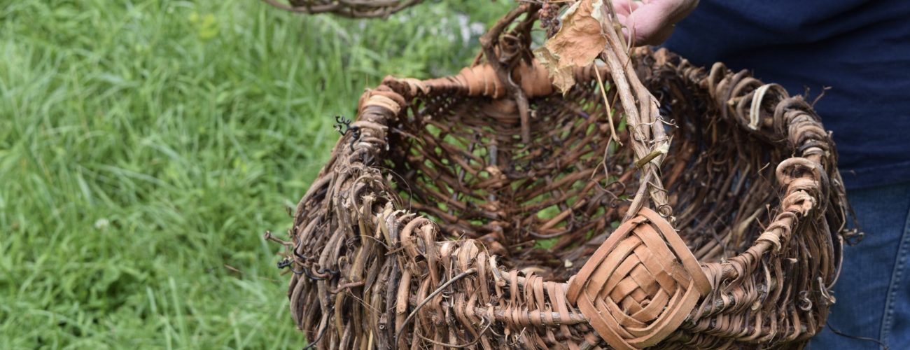 wild woven ribbed basket ribbed basket