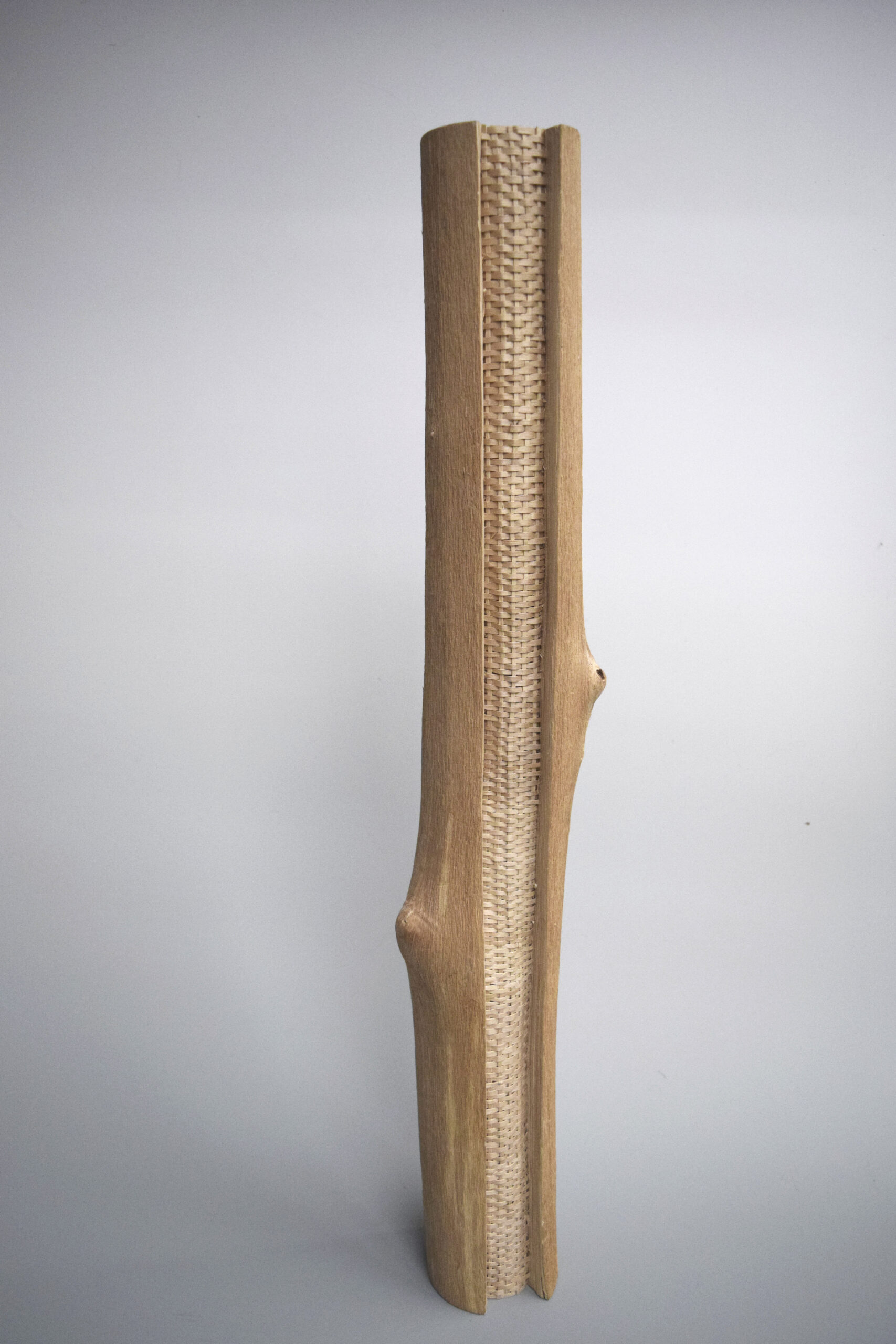 Heartwood, 2019, black ash log and splints, 6″ x 7″ x 32″